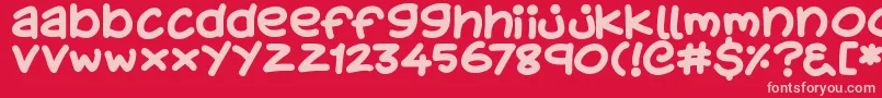 KidsStuff Font – Pink Fonts on Red Background