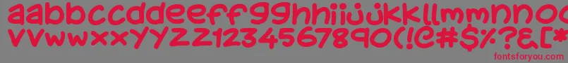 KidsStuff Font – Red Fonts on Gray Background