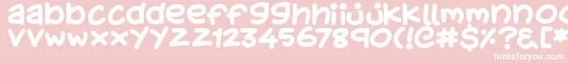 KidsStuff Font – White Fonts on Pink Background