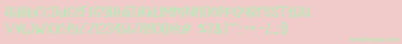 Kidstar Font – Green Fonts on Pink Background