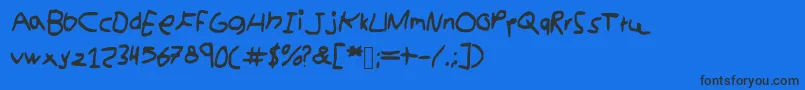 kidswriting Font – Black Fonts on Blue Background