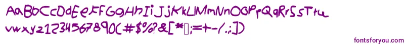 kidswriting Font – Purple Fonts on White Background
