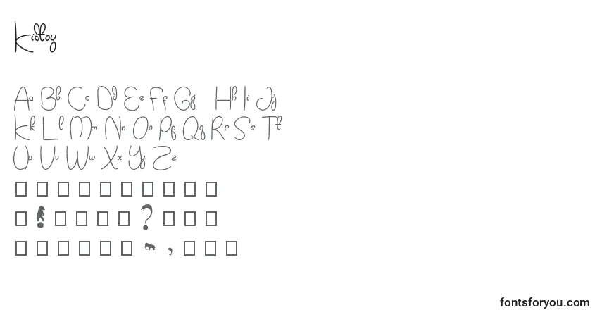 Czcionka Kidtoy – alfabet, cyfry, specjalne znaki