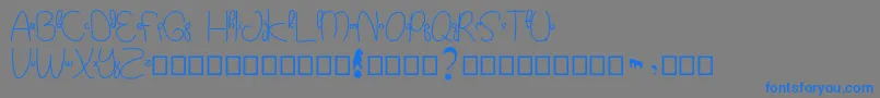 Kidtoy Font – Blue Fonts on Gray Background