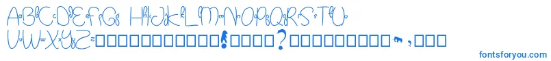 Kidtoy Font – Blue Fonts on White Background