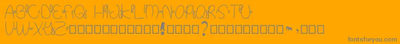 Kidtoy-Schriftart – Graue Schriften auf orangefarbenem Hintergrund