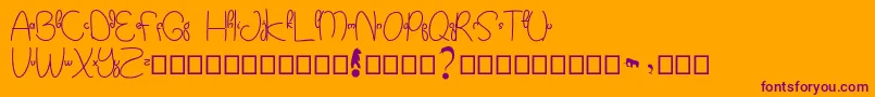 Kidtoy Font – Purple Fonts on Orange Background