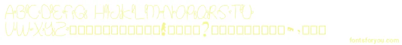 Kidtoy Font – Yellow Fonts on White Background