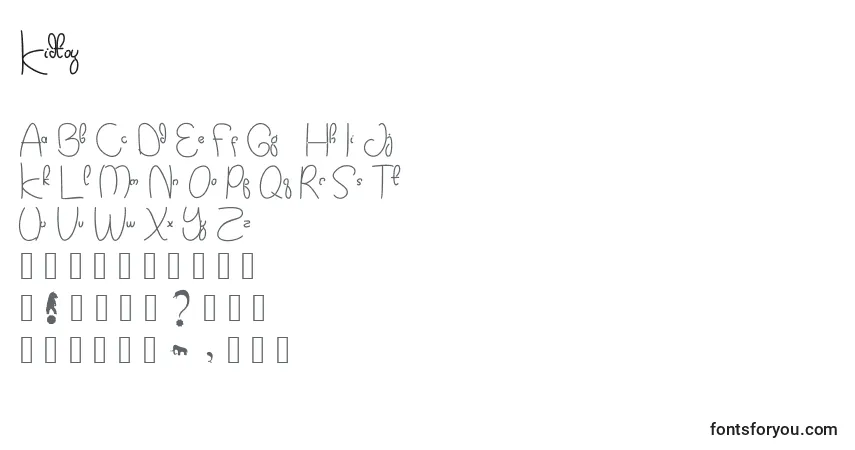 A fonte Kidtoy (131632) – alfabeto, números, caracteres especiais