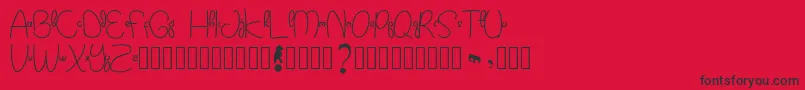 Kidtoy Font – Black Fonts on Red Background