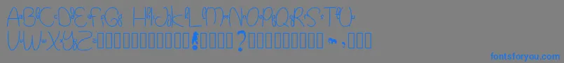 Kidtoy Font – Blue Fonts on Gray Background