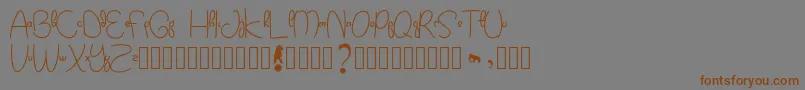 Kidtoy Font – Brown Fonts on Gray Background