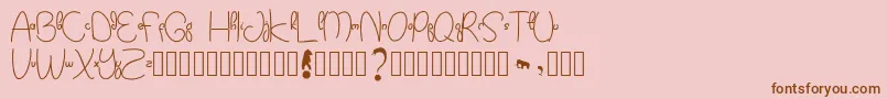 Kidtoy Font – Brown Fonts on Pink Background