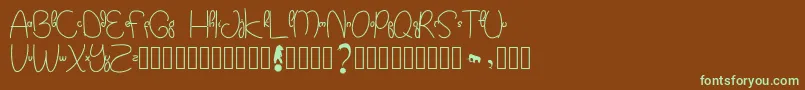 Kidtoy Font – Green Fonts on Brown Background