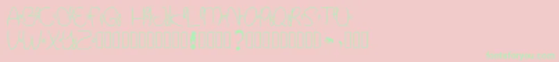 Kidtoy Font – Green Fonts on Pink Background