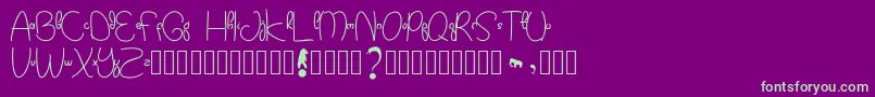 Kidtoy Font – Green Fonts on Purple Background