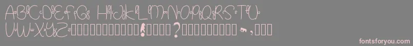 Kidtoy Font – Pink Fonts on Gray Background