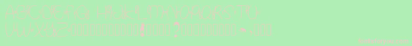 Kidtoy Font – Pink Fonts on Green Background