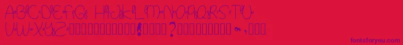 Kidtoy Font – Purple Fonts on Red Background