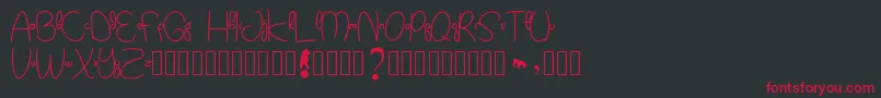 Kidtoy Font – Red Fonts on Black Background