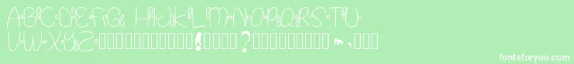 Kidtoy Font – White Fonts on Green Background