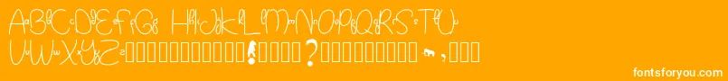 Kidtoy Font – White Fonts on Orange Background