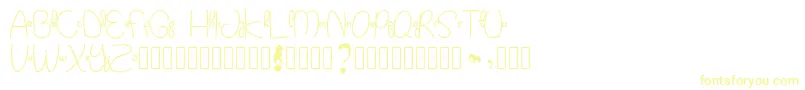 Kidtoy Font – Yellow Fonts on White Background