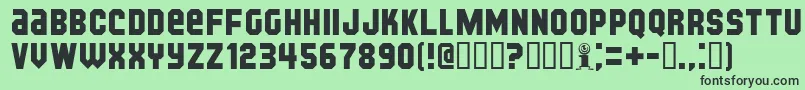 KIJKB    Font – Black Fonts on Green Background