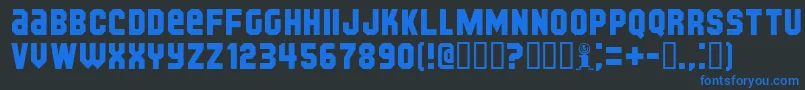 KIJKB    Font – Blue Fonts on Black Background