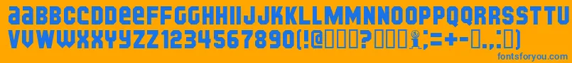 KIJKB    Font – Blue Fonts on Orange Background
