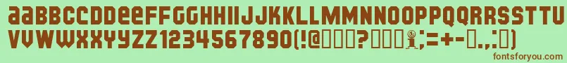 KIJKB    Font – Brown Fonts on Green Background