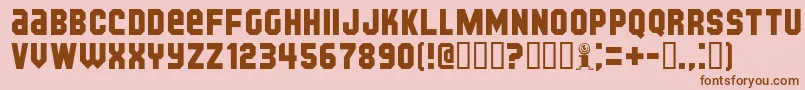 KIJKB    Font – Brown Fonts on Pink Background