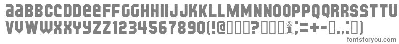KIJKB   -fontti – harmaat kirjasimet valkoisella taustalla