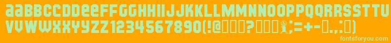 KIJKB    Font – Green Fonts on Orange Background