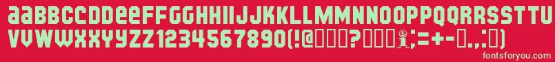 fuente KIJKB    – Fuentes Verdes Sobre Fondo Rojo