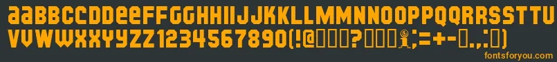 KIJKB    Font – Orange Fonts on Black Background