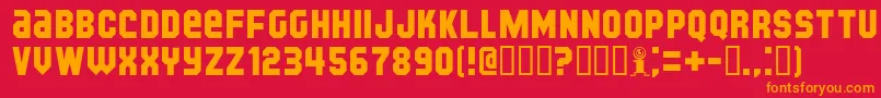 KIJKB    Font – Orange Fonts on Red Background