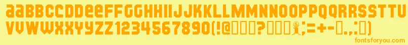 KIJKB    Font – Orange Fonts on Yellow Background