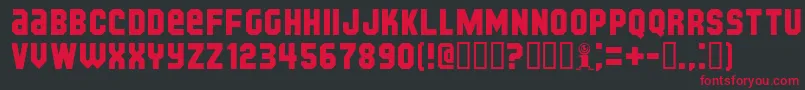 KIJKB    Font – Red Fonts on Black Background