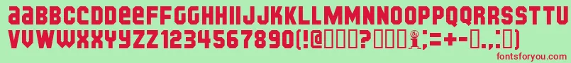 KIJKB    Font – Red Fonts on Green Background