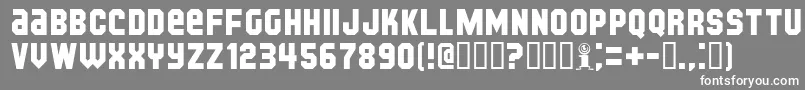 フォントKIJKB    – 灰色の背景に白い文字