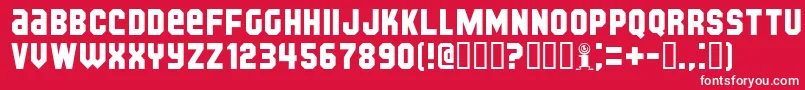 fuente KIJKB    – Fuentes Blancas Sobre Fondo Rojo
