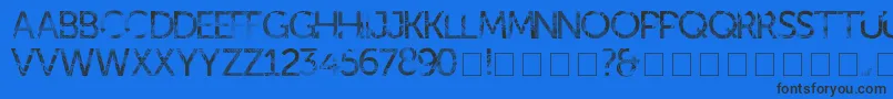 kill ed Font – Black Fonts on Blue Background