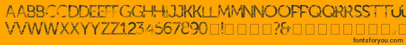kill ed Font – Black Fonts on Orange Background