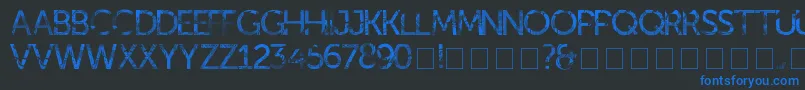 kill ed Font – Blue Fonts on Black Background