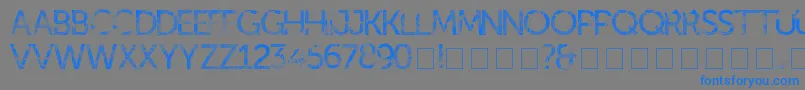 kill ed Font – Blue Fonts on Gray Background