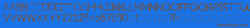 kill ed Font – Brown Fonts on Blue Background