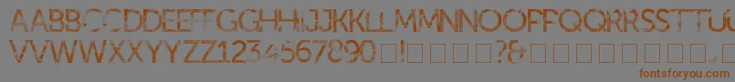 kill ed Font – Brown Fonts on Gray Background