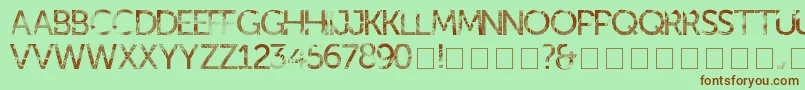 kill ed Font – Brown Fonts on Green Background