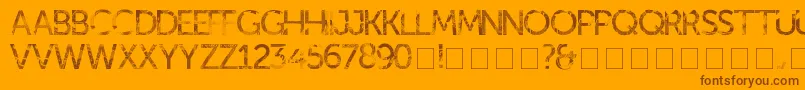 kill ed Font – Brown Fonts on Orange Background